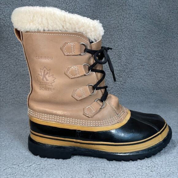 Sorel Caribou Boots Mens 11 Virgin Wool Insulated Kaufman Made in Canada Winter - Picture 1 of 12
